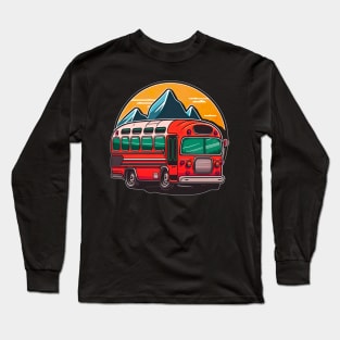 Back to School Red Bus Long Sleeve T-Shirt